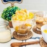 Banana with shaved ice.