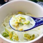 Avocado with sweetened condensed milk and ice.