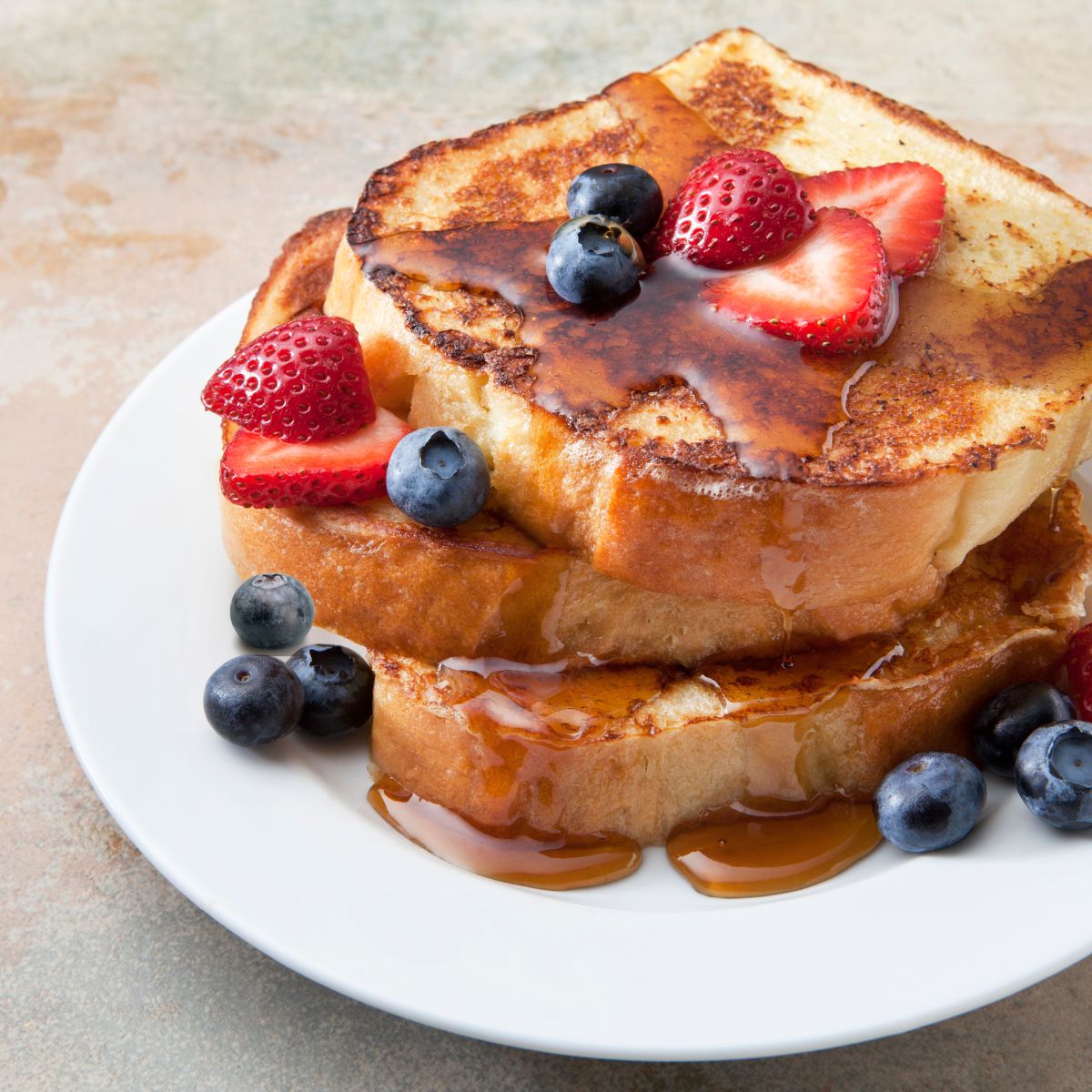 French toast with honey.