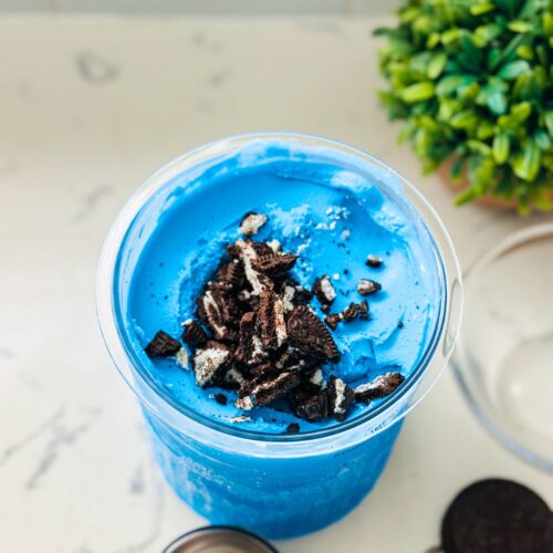 Ninja Creami Cookie Monster Ice Cream - Deliciously Rushed