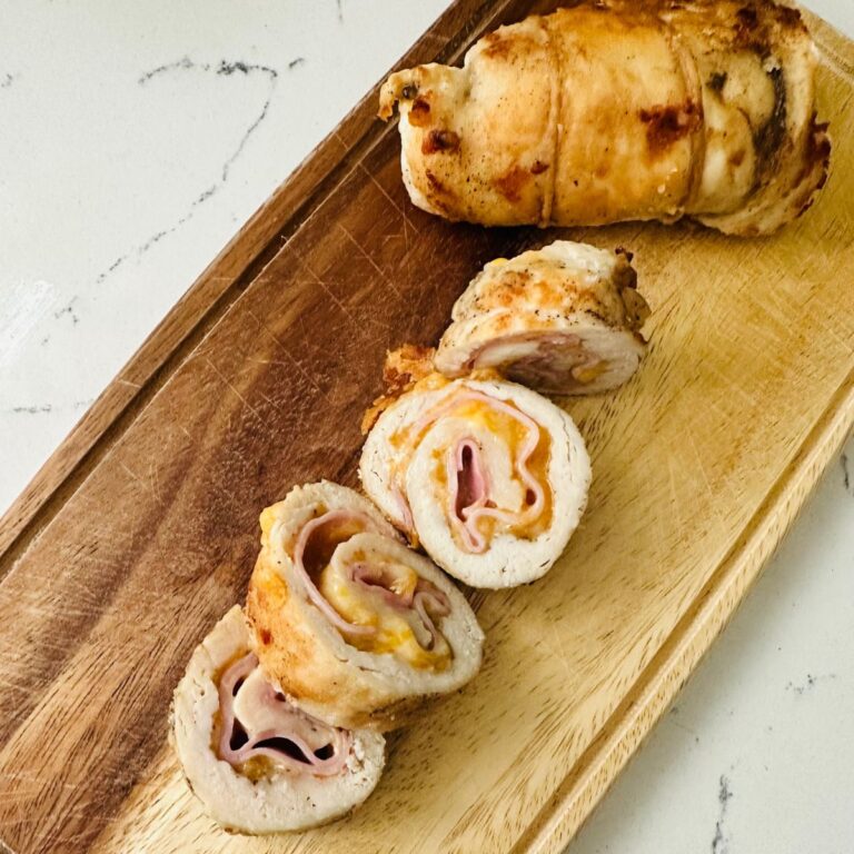 Chicken Roulade with Creamy Lemon Butter Sauce - Deliciously Rushed