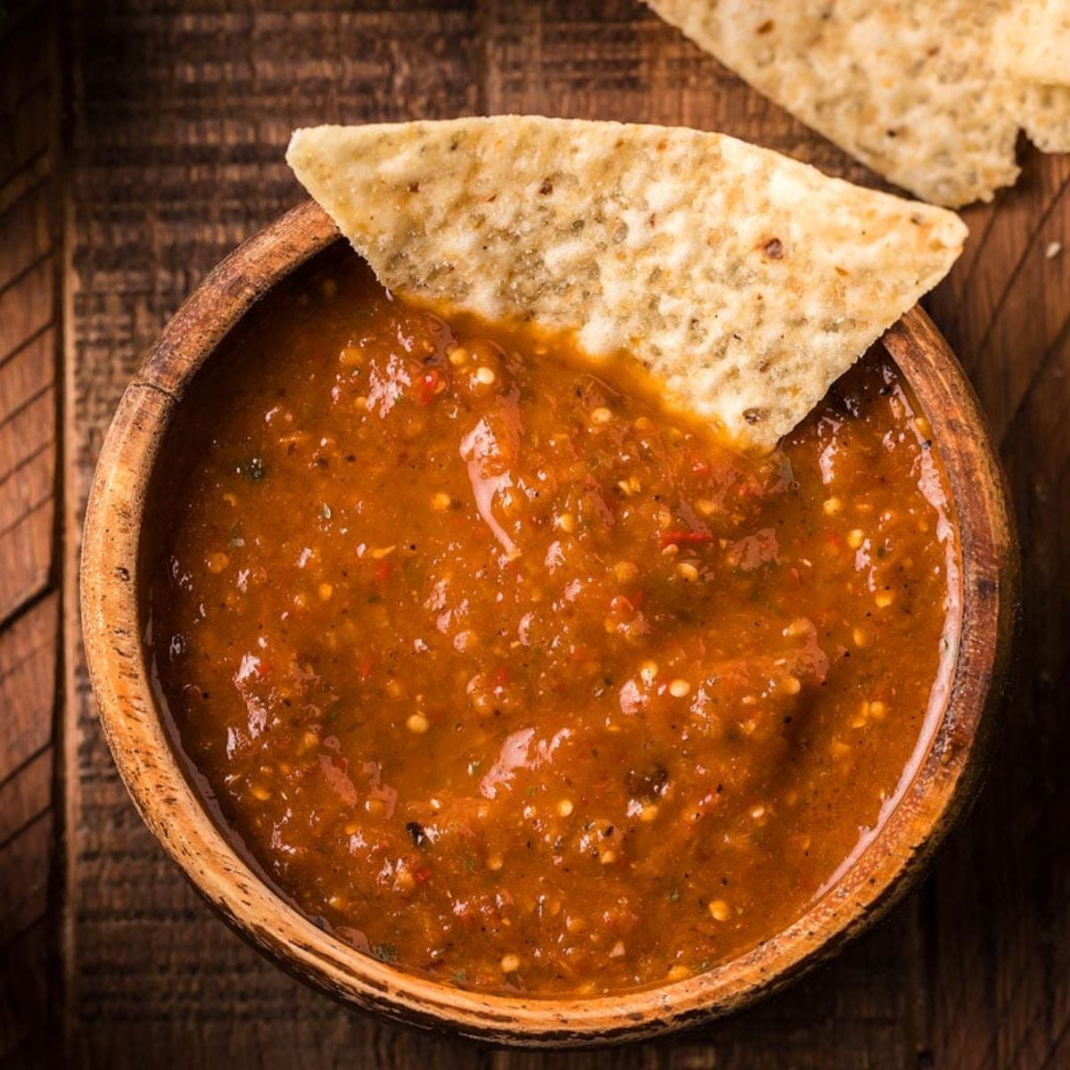 Tomatillo Red Chili Salsa – Copycat Chipotle Hot ready to be enjoyed. 