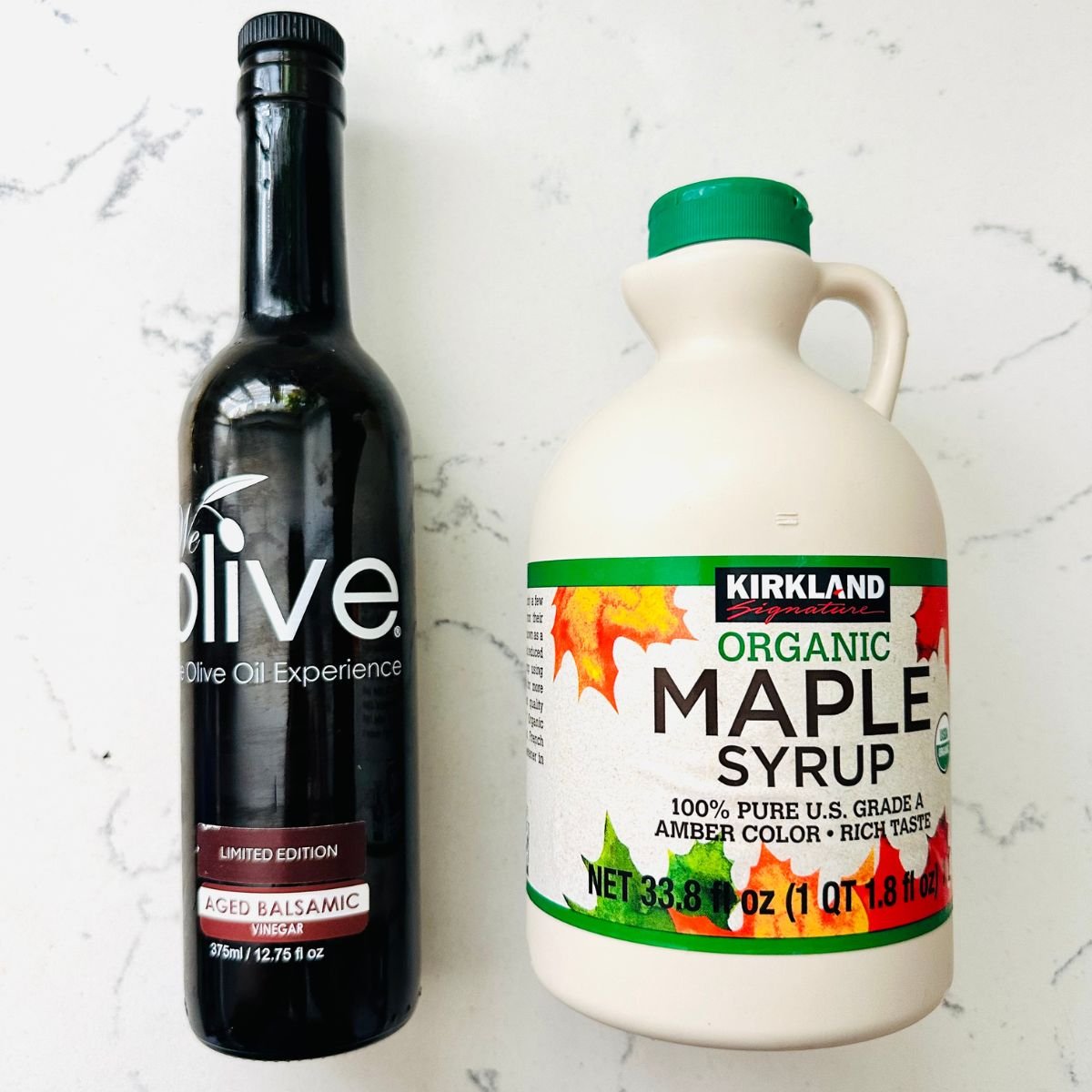 Balsamic Vinegar and maple syrup.