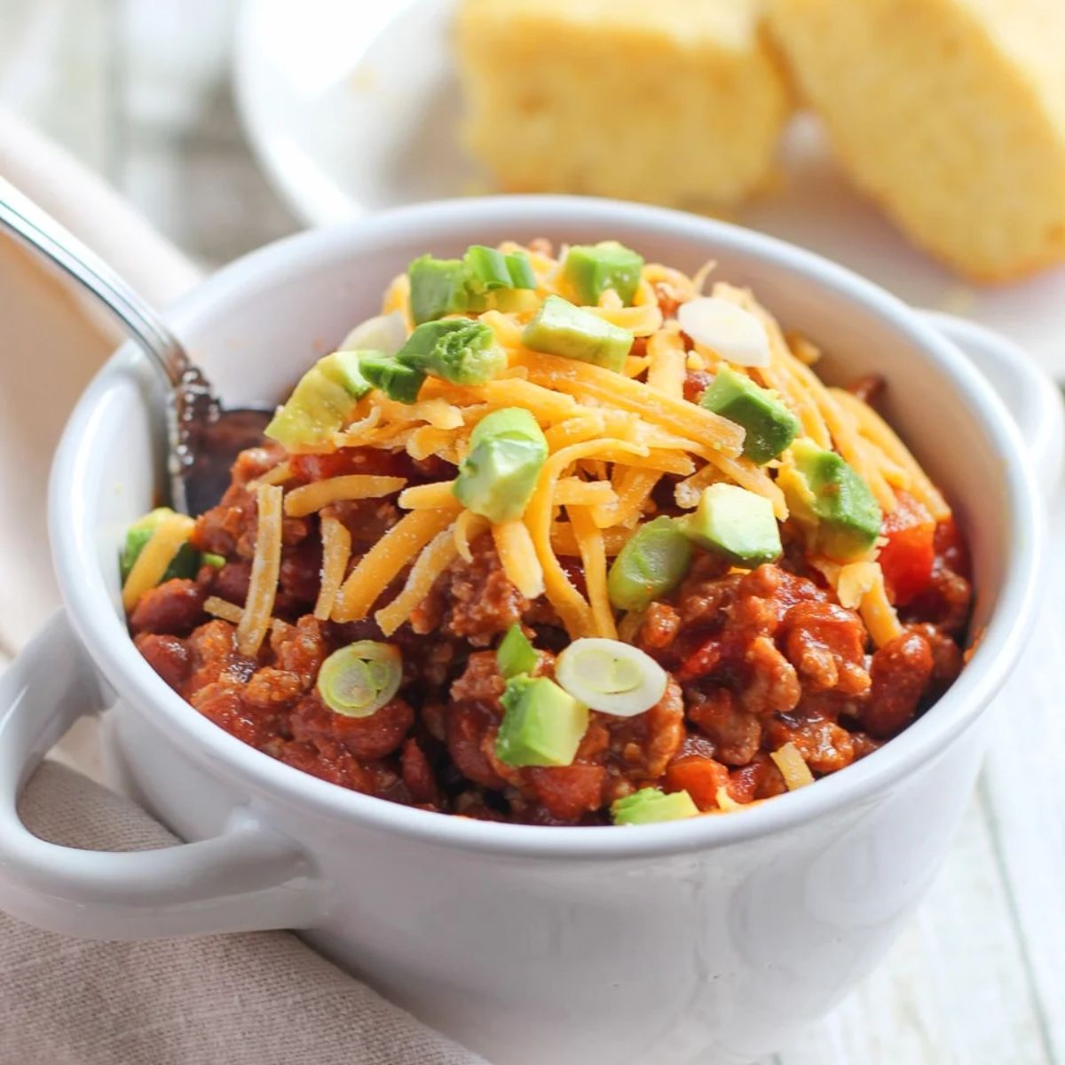 Classic Stovetop Chili simmered in pot โ hearty beef and bean chili perfect for busy nights.