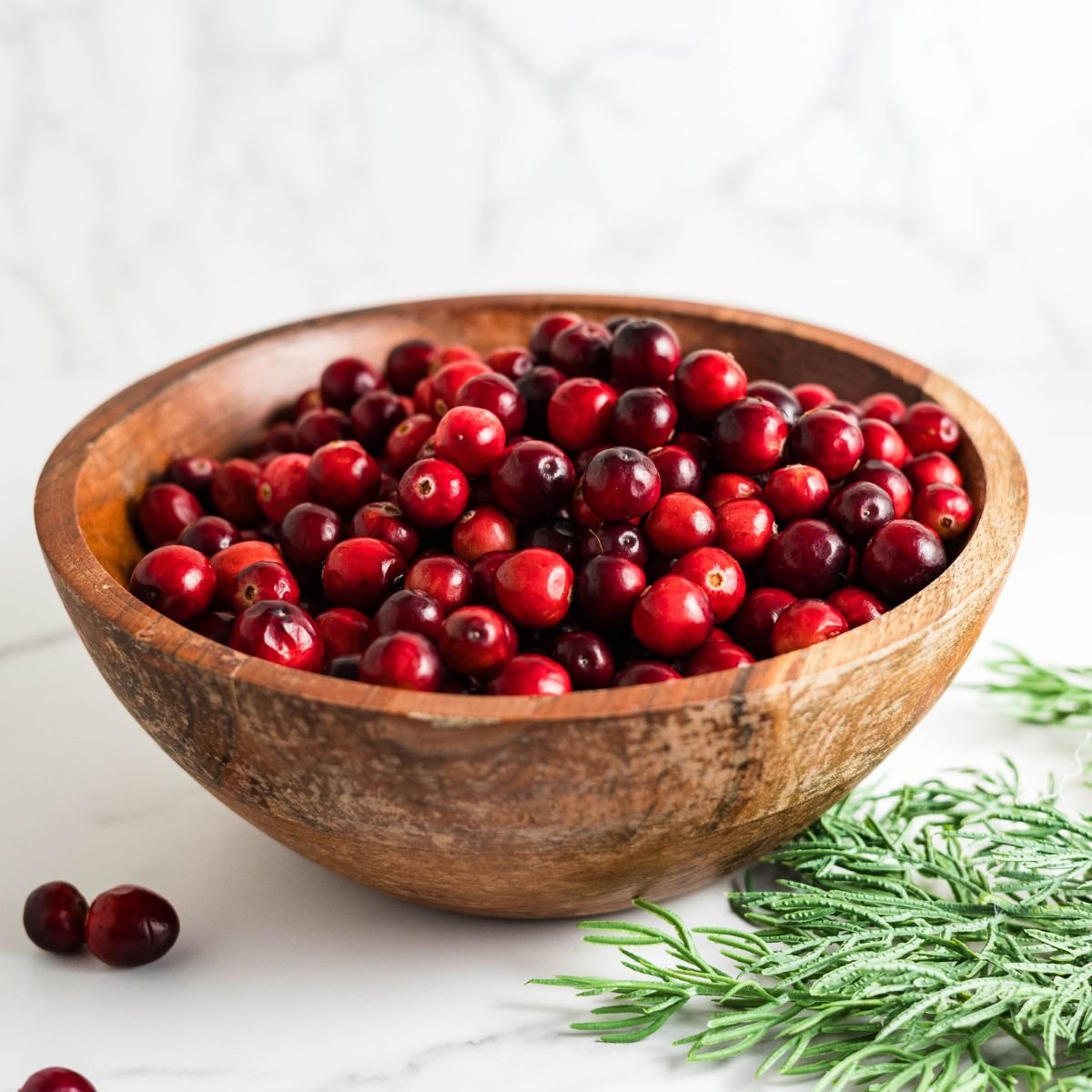 Fresh cranberries ready to be made into cranberry sauce for Thanksgiving.