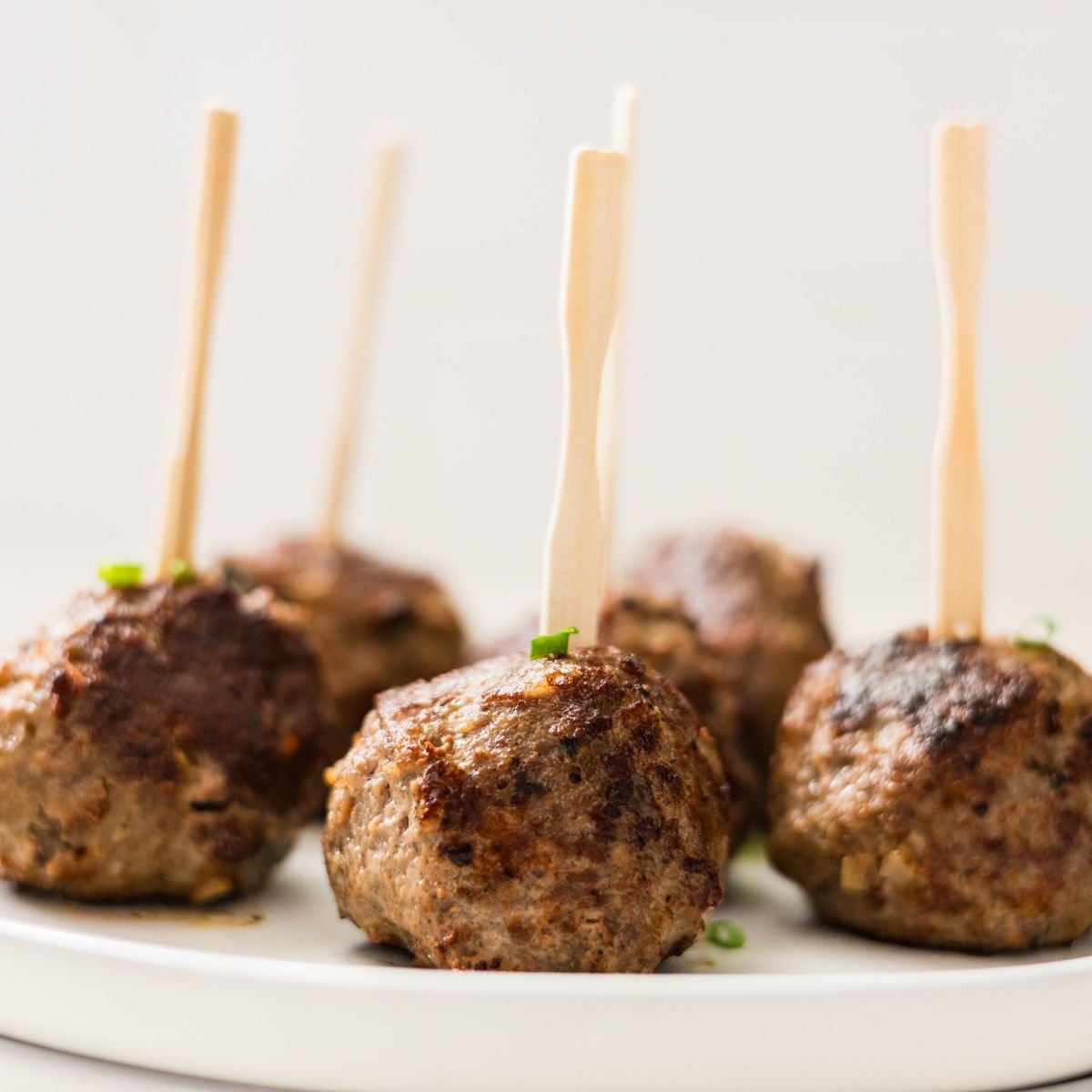 Homestyle beef meatballs cooked and ready to serve.