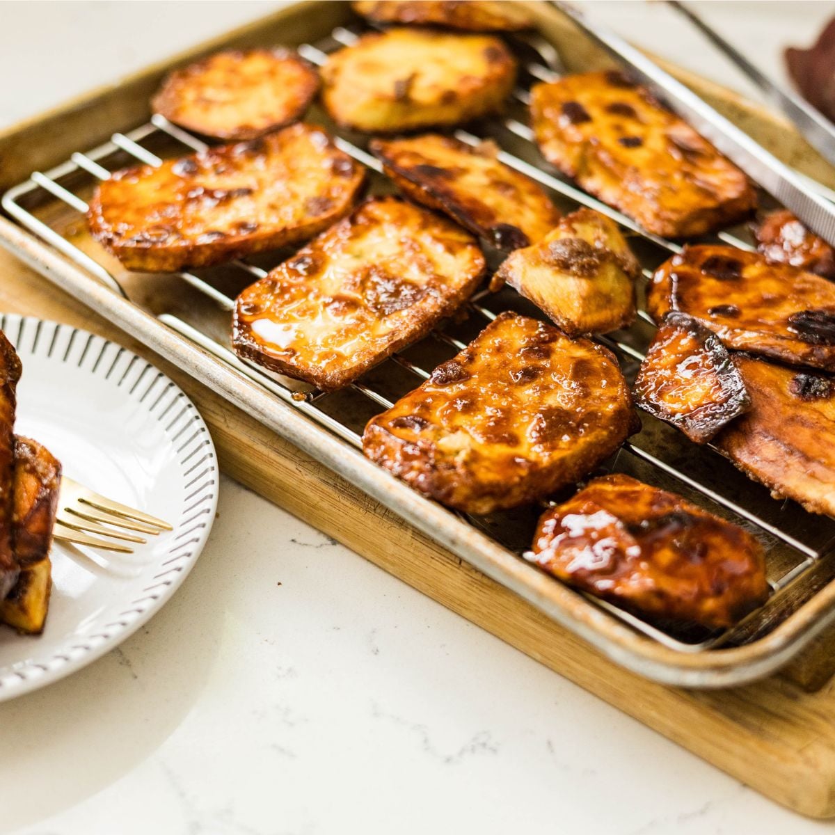 easy camote cue recipe crispy caramelized sweet potatoes ready to serve