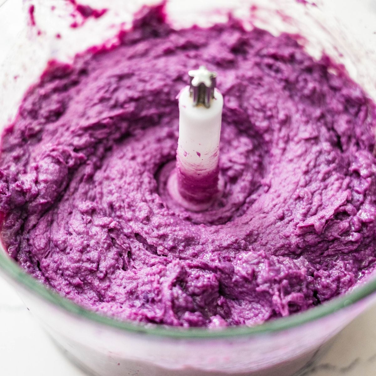 Mashed purple sweet potato filling for casserole